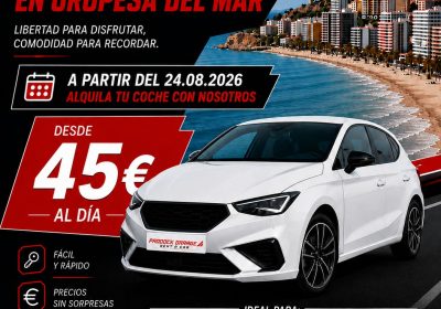 ¿Buscas alquiler de coches en Oropesa del Mar? ¡Ya puedes reservar con Paddock Garage!